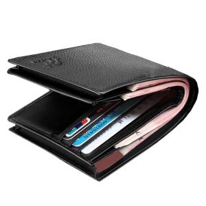 Kangaroo Domain Genuine Leather Wallet Short Size Cowhide Money Clip Can Load Driving License Card Holder Business Style