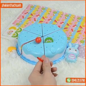Đồ chơi bánh kem Bánh kem sinh nhật đồ chơi cho bé cao cấp 37 chi tiết bằng nhựa ABS an toàn PKT99