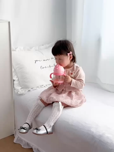 AIBEDILA Baby Feeding Cup 260/360ml Drinking Bottle Training Cup With Straw Leak-proof Choking-proof 0-3Y Infant Cup Accessories