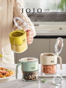 Spoon and Flip-top Design Salt Sugar Seasoning Box