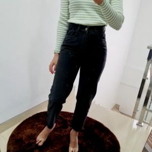 Celana panjang wanita jeans model boy frend Y001