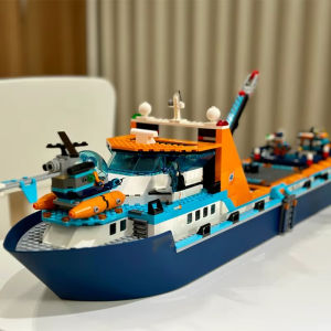 Thành Phố Sáng Tạo Tàu Nghiên Cứu Biển Bắc Cực Khối Xây Dựng Mô Hình MOC Đồ Chơi Lắp Ráp Cho Trẻ Em Quà Tặng Giáng Sinh