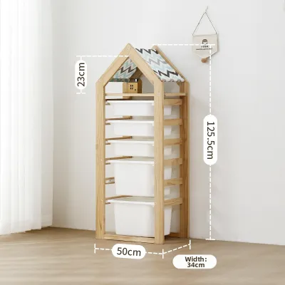 XIAOHUAMEIMEI | Montessori Wooden Drawer Style Toy Storage Chest