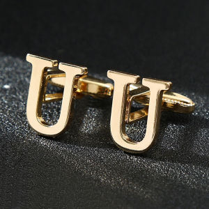 TILAIEN | Hollow Gold Letter Cufflinks