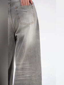 Korean Loose Wide Leg Jeans High Waist Denim Pants for Women