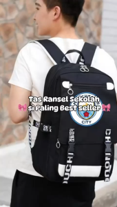 Js Style Tas Sekolah MANCHESTER CITY 0052 Uniseks Tas Ransel Bahu Ganda Tas Laptop Mochila 4in1 Anak