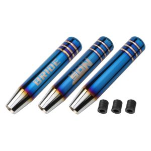 Bride/NOS Car Gear Shift Knob Burnt Blue Aluminum Shifter Lever Head 18CM Burnt Blue Style Gold Aluminum for Universal Car