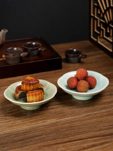 Elevated Chinese Ceramic Snack Plate