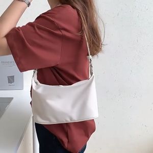 2025 NEW ARRIVAL: Lightweight Travel Companion - Plain Nylon Shoulder Hobo Bag