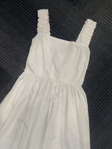 Export Leak-Picking Counter Withdrawal Tail Order Big Brand ~ White Suspender Skirt Dress Womens Waist-Tight Slim Looking Temperament Wild