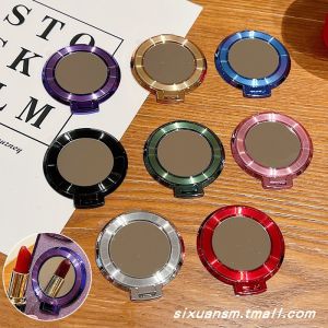 Creative Magnetic Wireless Charging Mobile Phone Stand Pure Color Candy Coated Electroplated Mirror Surface Metal Ring Holder Adhesive Support Base