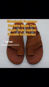 Streetwalk Footwear Marikina Made One Finger Leather Sandals for Women Slip On One Finger Sandals for Women Indoor Nubuck Leather Slippers & House Leather Slippers & Nubuck Beach Sandals & One Finger Beach Leather Sandals Marikina Made (Item code: LDS-07)