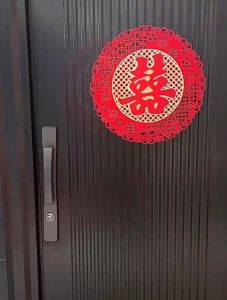 Liễn Song Hỷ 3D Cao Cấp - Trang Trí Phòng Cưới Tiệc Cưới Size 44cm