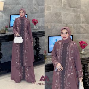 DRESS ADA JUMBO GAMIS MODE SESHA 2 IN 1 TERBARU BY HMF 100%ASLI REAL