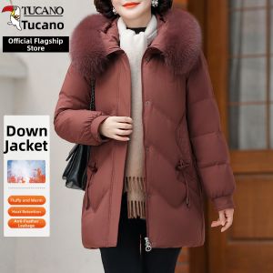 TUCANO | Fashion Reviving Winter Long Down Jacket For Elderly Women
