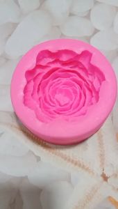 Khuôn silicon hình hoa mẫu đơn pha lê dùng đổ thạch rau câu trang trí bánh kem nến handmade kích thước 9 cm x cao 4 cm