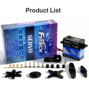 Feetech 7.4V 30kg Titanium Gear Metal FU8830BL Brushless CAN Bus Servo for RC Airplanes Crawler Cars Industrial Robotic Grippers