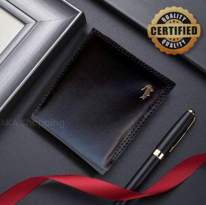 [DPK M01] Dompet Pria BerKualitas Dompet Standard Lipat Hitam ( Tanpa Box )