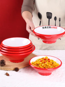 Double Color Melamine Noodle Bowl Chongqing Small Spicy Hot Beef Soup Snail Powder Bowl Commercial Use for Restaurant