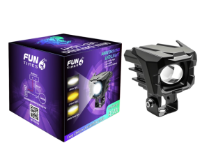 Motorcycle Universal LED Spotlight 3-Color Ballastless Large Lens Ultra Bright Spotlight