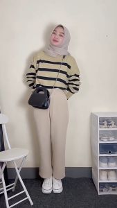 Maudy Sweater Rajut Oversize Wanita