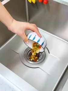 [$1.38 for 100pcs] Sink Strainer Bag Disposable Kitchen Sink Strainer Bag Strainer Mesh Filter Bathroom Hair Collector Sewer Water Filter Home Restaurant Kitchen Use