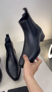 Chelsea Boot Nam Classic mũi nhọn đế cao 5cm