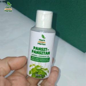 Mark and Marias Pansit-Pansitan Herbal Liniment Oil | 60ml | Helps Relieve Body Aches Muscle and Joint Discomfort | Fast Absorbing | For Back Neck Shoulder Knee and Leg Massage Herbal Massage Oil | Anti- Inflammatory Properties | Analgesic Properties