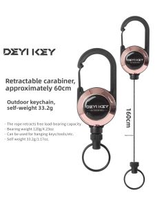 DEYIKEY | Anti-theft High Elasticity Keychain with Magnetic Attraction and Retractable Cord