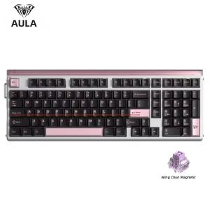 AULA | Bàn Phím Cơ Có Dây AULA HERO99 Bàn Phím Chơi Game Nhịp Điệu Âm Nhạc RGB Với Công Tắc Từ Tính Tốc Độ Hồi Trả 8K Cho Máy Tính Để Bàn Và Máy Tính Xách Tay