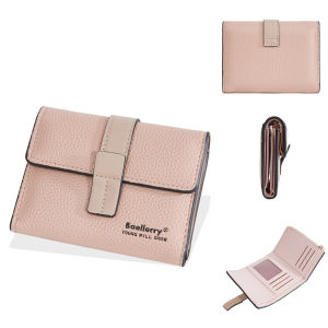 Baellerry | Baellerry Ladys Mini PU Leather Wallet Cute Fashion Three-fold Short Zipper Coin Purse Card Holder for Women