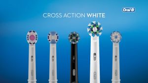 Oral-B Pro Cross Action replacement Brush Head Replacement Refill for Electric Toothbrush - A Pack of 4 Pcs (White)