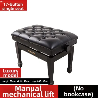 Automatic Adjustable Hydraulic Piano Bench With Book Storage