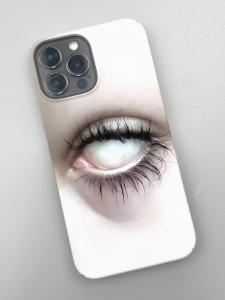 Artistic Style White Eye Ball Phone Case for Huawei Mate60 pro And Other Models Durable Protective Shell for Men And Women