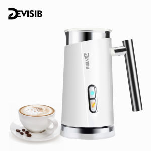 DEVISIB 3 in 1 Electric Milk Frother 300ml Automatic Hot and Cold Foam Maker for Coffee Latte Cappuccino Macchiato Hot Chocolate