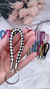 MI-C1198 Gantungan Kunci Kulit Braided Kepang Aksesoris Mobil Motor Tas Wanita / Keychain Ganci