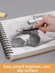 Buku Lukisan A4/A5 Sketchbook 160GSM 60Papers Thick Paper with Double Spring Sketch Book for Drawing Graffitis Fine Arts Student Drawing Pad 素描本