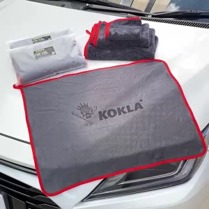 KOKLA (ผ้าซับน้ำ) ผ้า Extra Dry+ 90x60 ซม. ผ้าไมโครไฟเบอร์ ผ้าเช็ดรถ ผ้าเช็ดรถ 600GSM (1ผืน) OT FXA