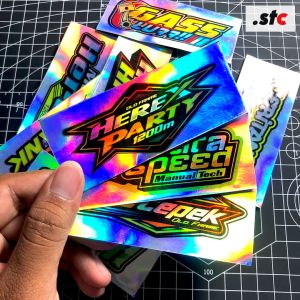 Stiker Motor Variasi Herex Racing Hologram Termurah Stiker Motor Herex Honda CB GL Tiger Mega Pro Laminasi Glosy Anti Air