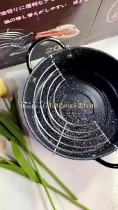 PROMO!! Panci Multifungsi Deep Frypan Cookware 20cm Dilengkapi Dengan Alat Tirisan Minyak Panci Serbaguna Penggorengan Multifungsi