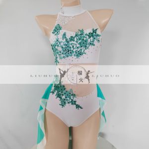 Liuhuo Clothes Modern Lyrical Dance Pole Dance Performance Womens Aerial Yoga Racing Suit Acrobatics Ring Clothes Bd1796
