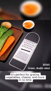 Kitchen Stainless Steel 4-Sided Food Grater Vegetable Cheese Shredder EB