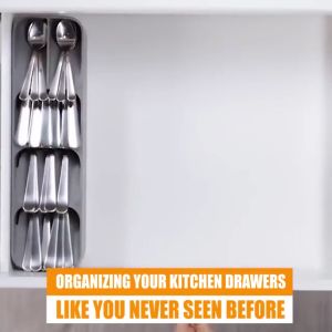 Cutlery Holder Cutlery Organiser Tray Spoon Holder Kitchen Spoon Organizer Spoon Fork Storage Box Rack