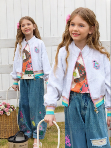 PPTOWN | Girls Short Zipper Sporty Casual Thin Jacket