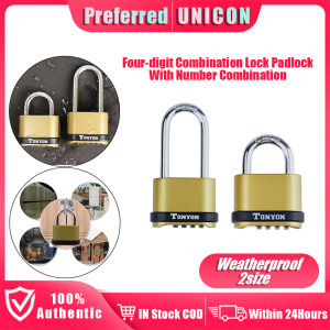 Tonyon 4 Digit Password Code Combination Padlock Zinc Alloy Security Lock for Luggage Door Cabinet
