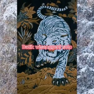 Baju Batik Pria Dewasa: Sarung Celana Batik Wisanggeni Solo Motif Macan Hitam Sogan