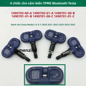 4 Cảm Biến Áp Suất Lốp Bluetooth Cho Tesla Model 3 S X Y 2020-2025 TPMS 1490701-01-B 01-C Chất Liệu Kim Loại Nhựa Thời Lượng Pin Dài
