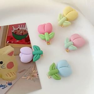 กิ๊บหนีบผมสวยๆ ทิวลิปกิ๊บน่ารักหวานหญิงกิ๊บสร้างสรรค์เรียบคลิป กิ๊ฟน่ารักๆ เครื่องประดับผมสำหรับเด็ก Pinapple