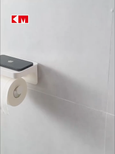 Toilet Tissue Box Bathroom Punch-Free Paper Holder | Wall-Mounted Roll & Tissue Storage Rack | Waterproof