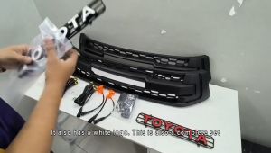 GECA TOYOTA HILUX REVO 2016 GR GRILL WITH LED LIGHT (BLACK/RED)(BLACK/WHITE)